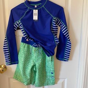 Cabana Life Boys Rashguard Swimsuit set